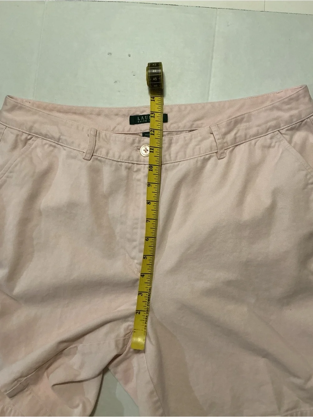 Lauren Ralph Lauren Women’s Twill Chino Shorts Light Pink High-Rise